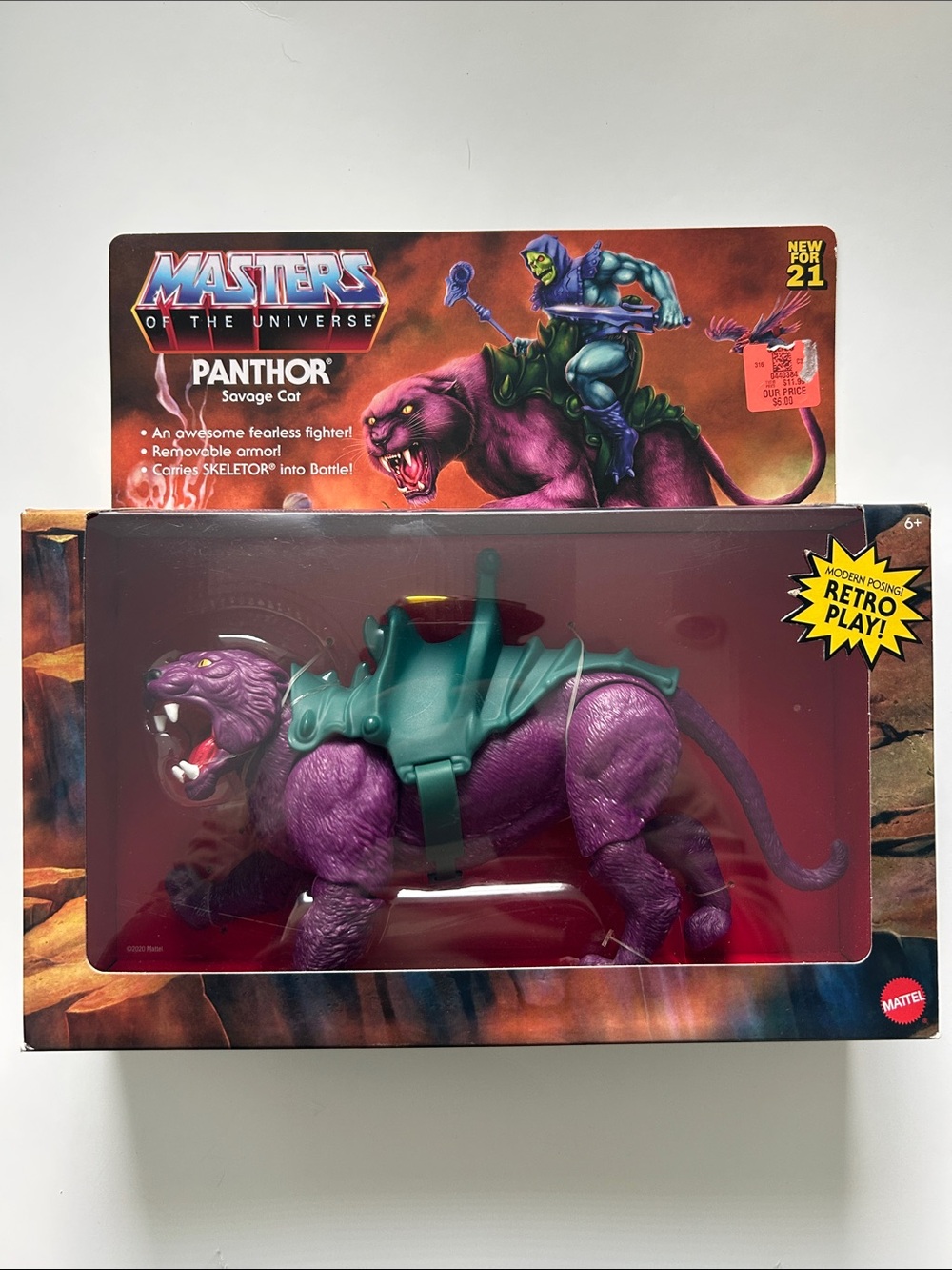 Mattel Panthor Purple Reptile with Green Saddle